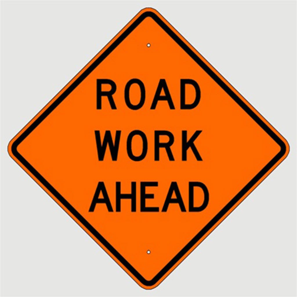 Road work starts on Elm St.