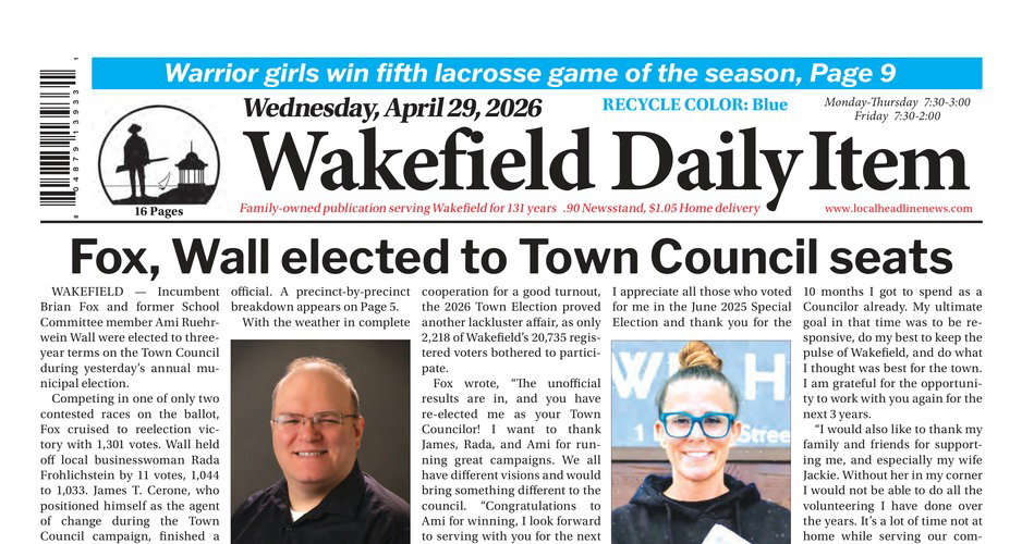 Front Page: April 29, 2026